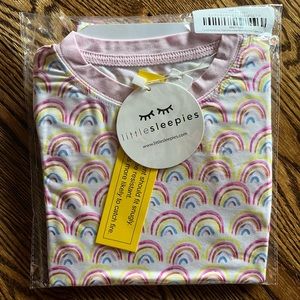 NWT little Sleepies 2 piece pjs - pink rainbows size 2T